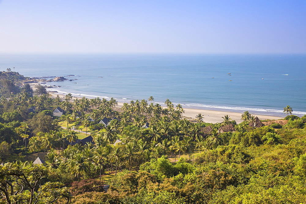 View of Vagator Beach, Goa, India, Asia