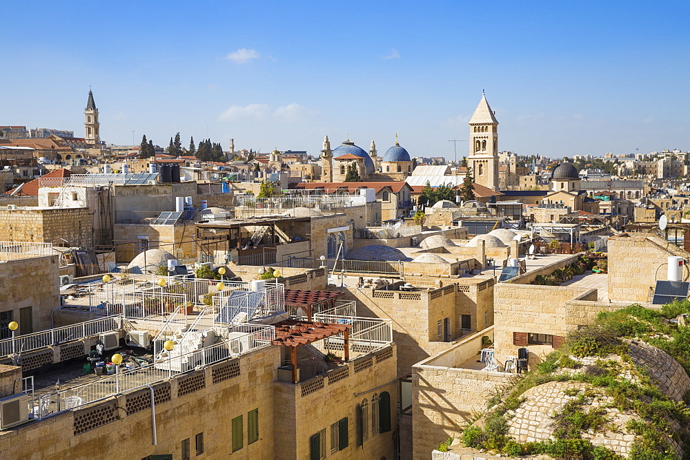 View of Jewish quarter, Old City, UNESCO World Heritage Site, Jerusalem, Israel, Middle East