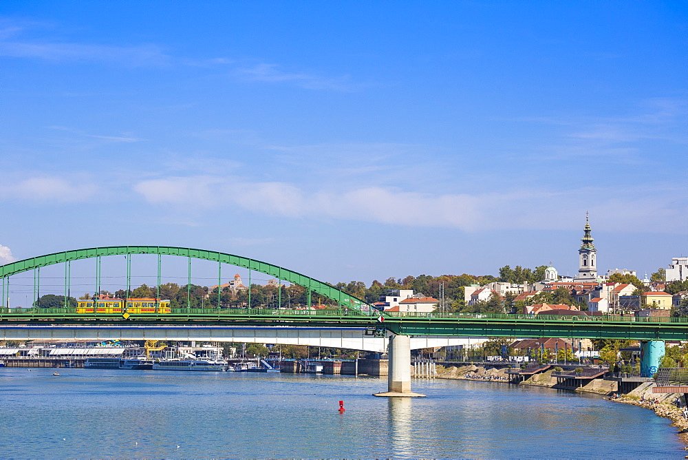 Stari Savski Most (Old Sava Bridge) over Sava River, Belgrade, Serbia, Europe