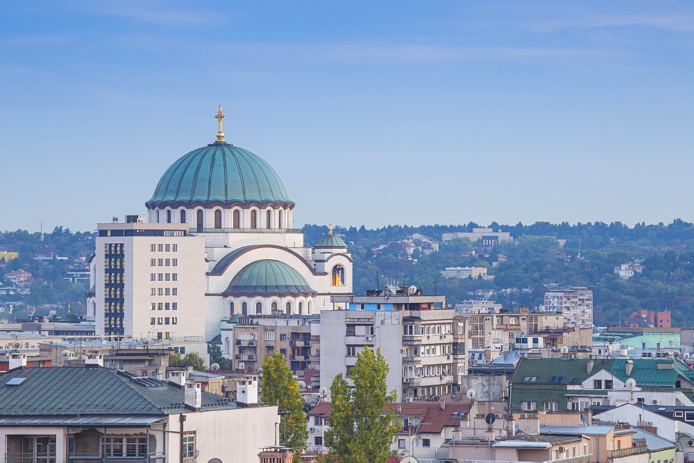 View of St. Sava Orthodox Temple, Belgrade, Serbia, Europe