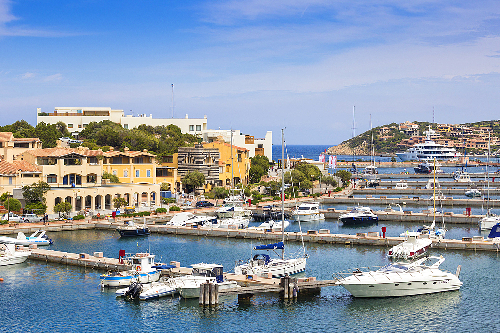 View of Marina, Porto Cervo, Sassari Province, Sardinia, Italy, Mediterranean, Europe