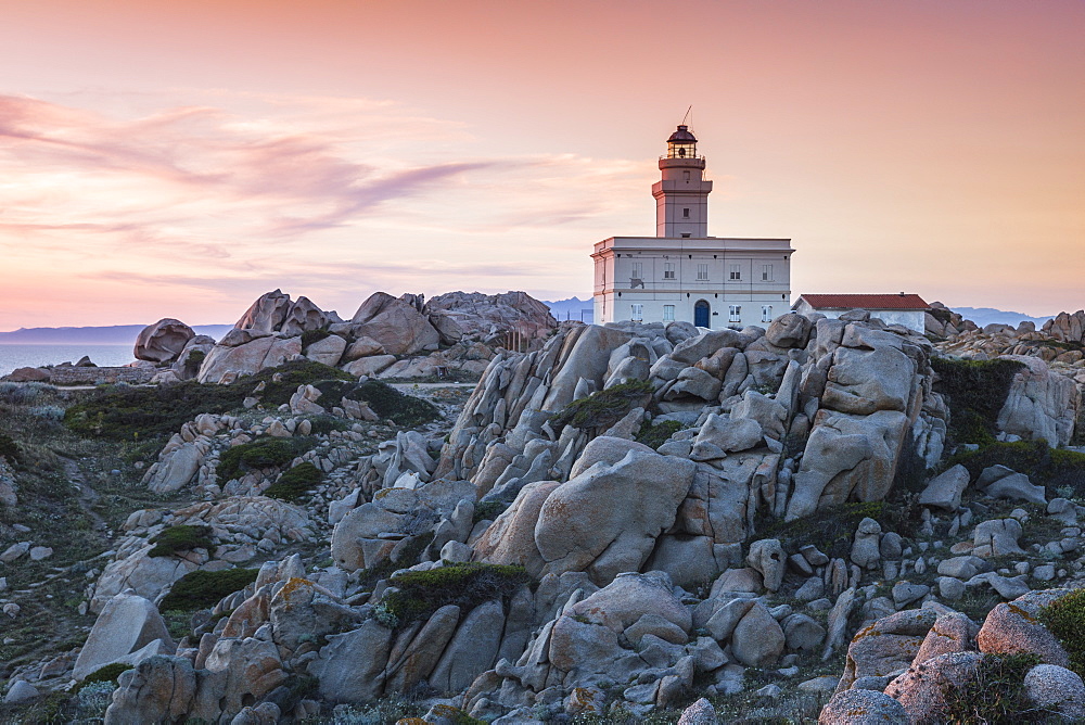 Lighthouse at Capo Testa, Santa Teresa Gallura, Sardinia, Italy, Mediterranean, Europe