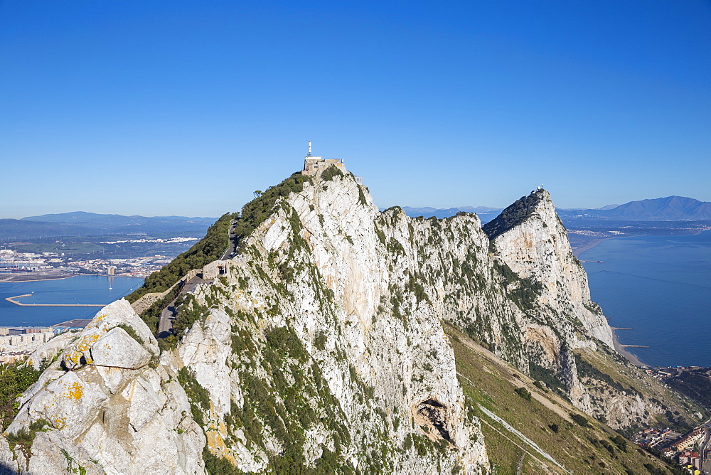 View of Gibraltar Rock, Gibraltar, Mediterranean, Europe