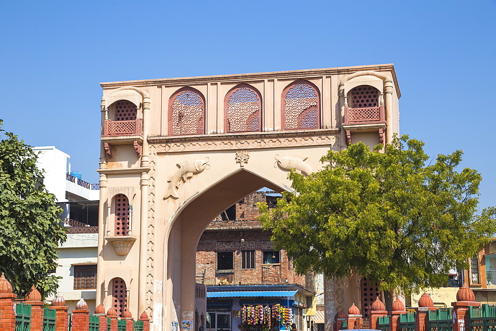 Gate in the old city, Lucknow, Uttar Pradesh, India, Asia