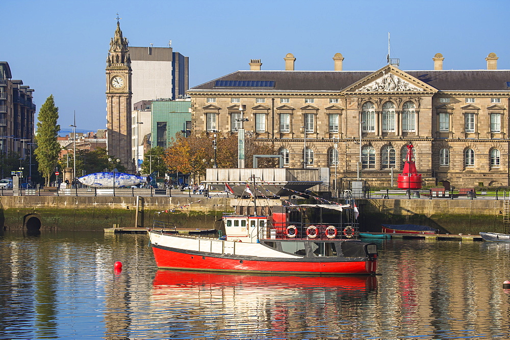 The Lagan waterfront, Belfast, Ulster, Northern Ireland, United Kingdom, Europe