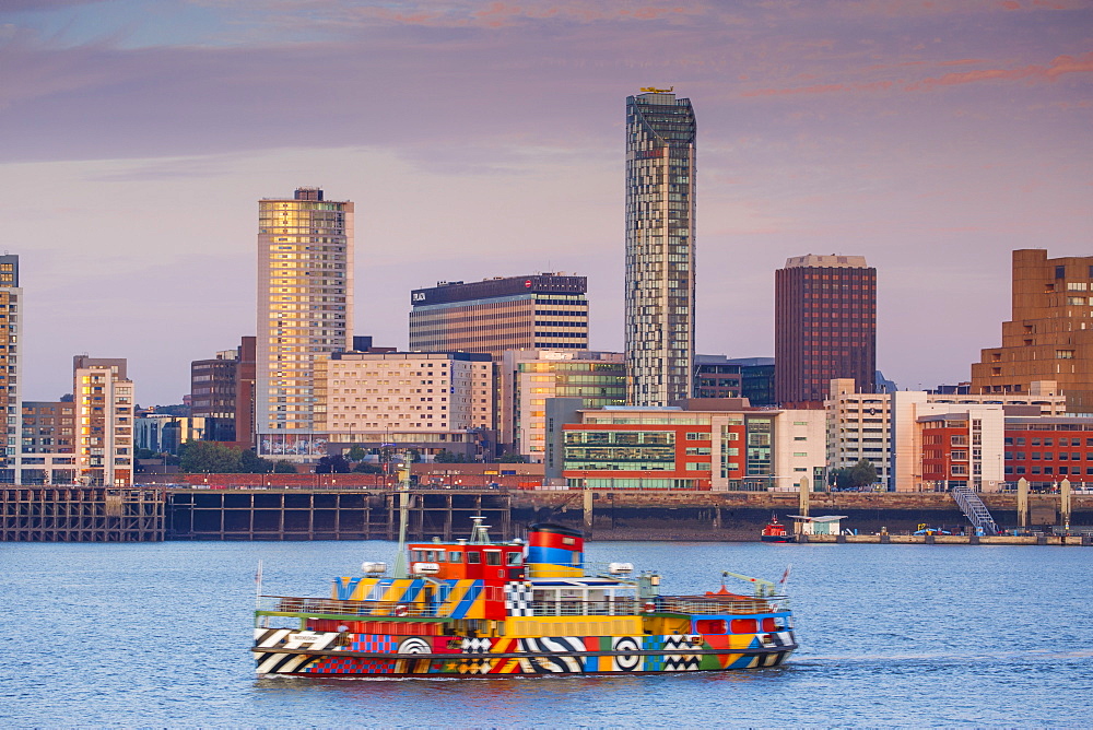 View of Liverpool skyline, Liverpool, Merseyside, England, United Kingdom, Europe