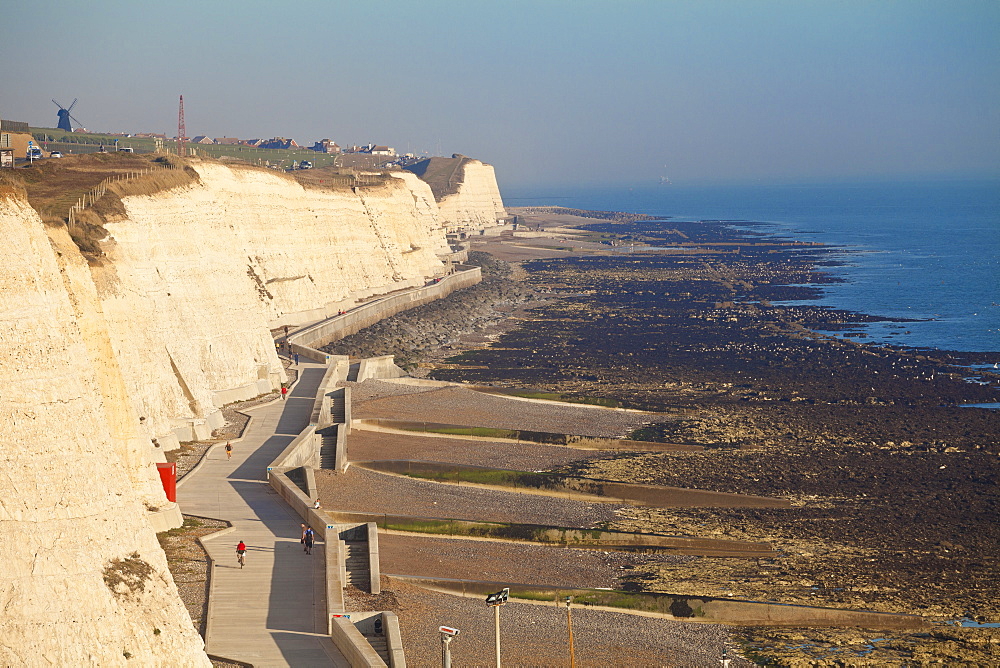 Chalk cliffs by Brighton Marina, Brighton, Sussex, England, United Kingdom, Europe