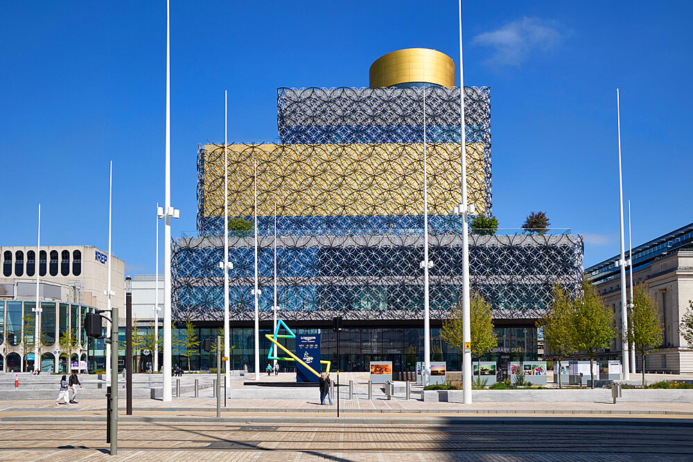 Centenary Square, Birmingham Library, Birmingham, West Midlands, England, United Kingdom, Europe