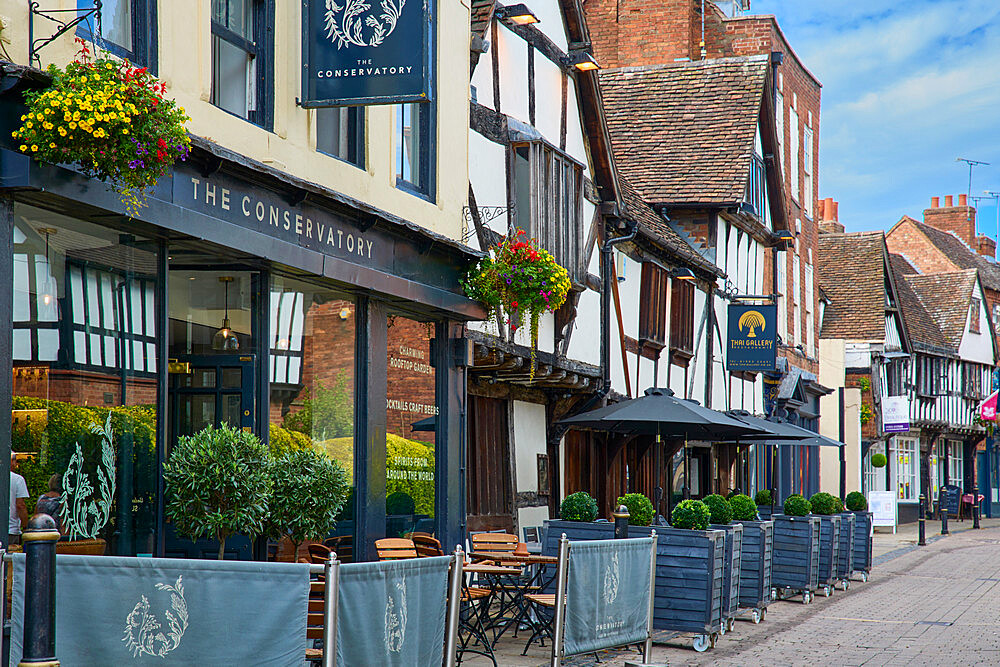 Half-timbered buildings in Friar Street, Worcester, Worcestershire, England, United Kingdom, Europe