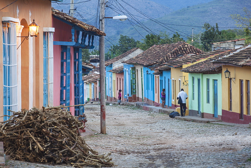 Colourful street in historical center, Trinidad, UNESCO World Heritage Site, Sancti Spiritus Province, Cuba, West Indies, Caribbean, Central America