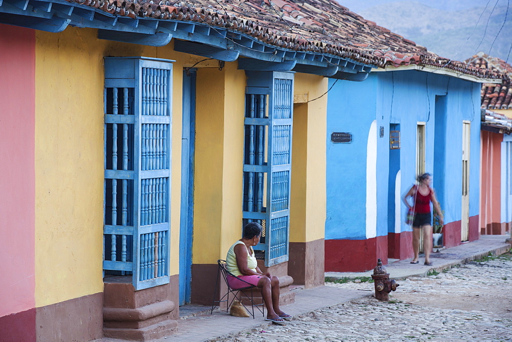 Colourful street in historical center, Trinidad, UNESCO World Heritage Site, Sancti Spiritus Province, Cuba, West Indies, Caribbean, Central America