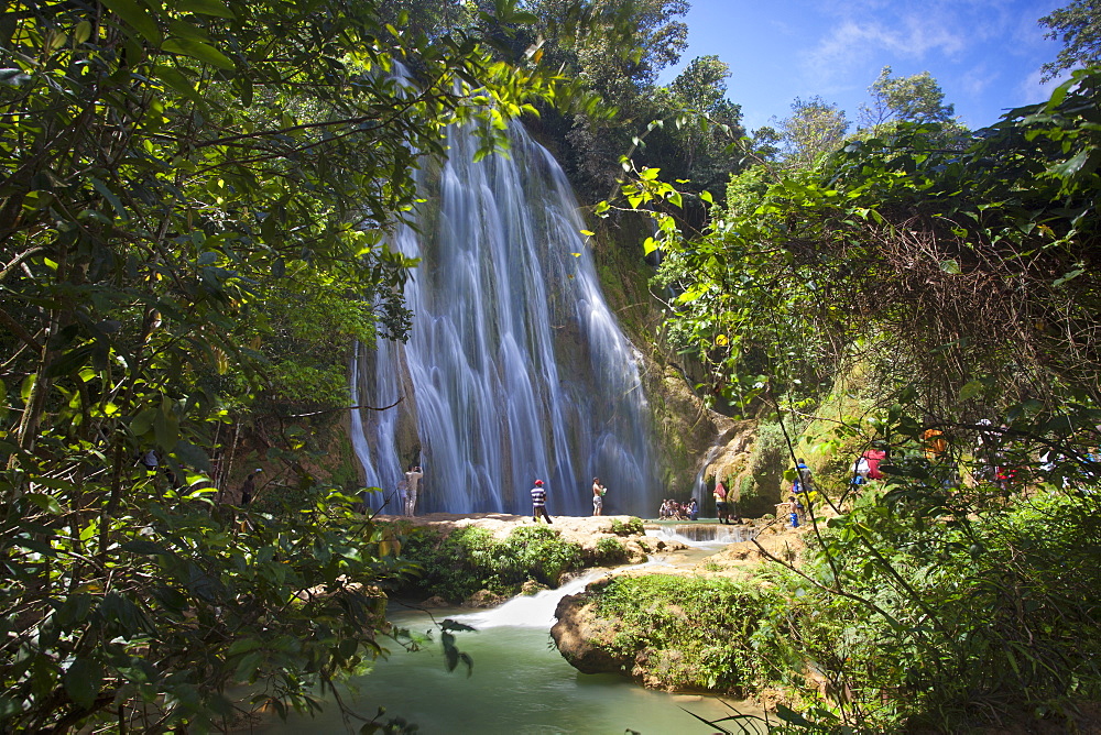 El Limon Waterfall, Eastern Peninsula de Samana, Dominican Republic, West Indies, Caribbean, Central America