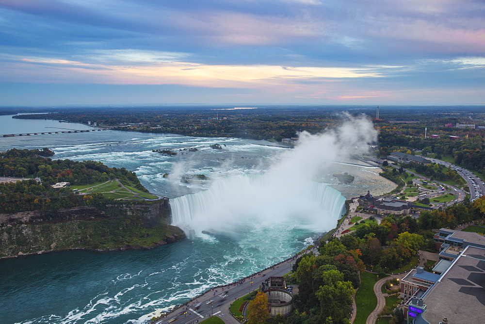 View of Horseshoe Falls, Niagara Falls, Niagara, border of New York State, and Ontario, Canada, North America