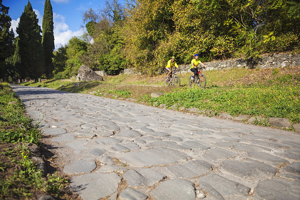 Ancient Appian Way, ancient Roman road, Rome, Lazio, Italy, Europe