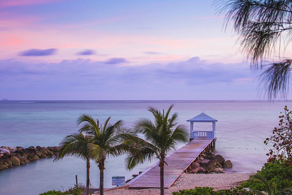 Pier on Providence Island, Bahamas, West Indies, Caribbean, Central America