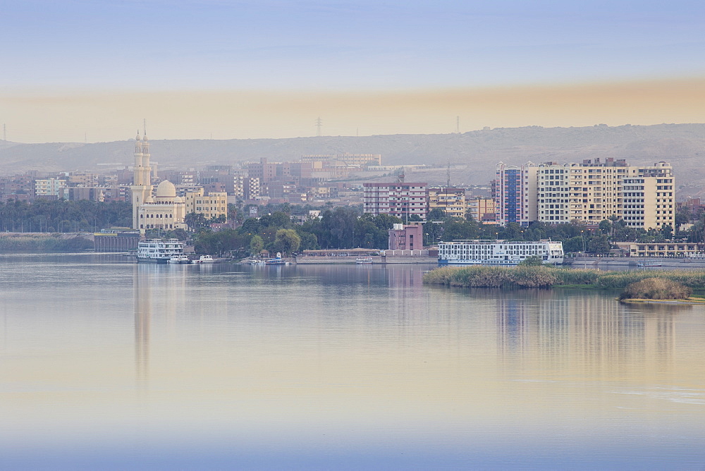 View of Aswan and River Nile, Aswan, Upper Egypt, Egypt, North Africa, Africa