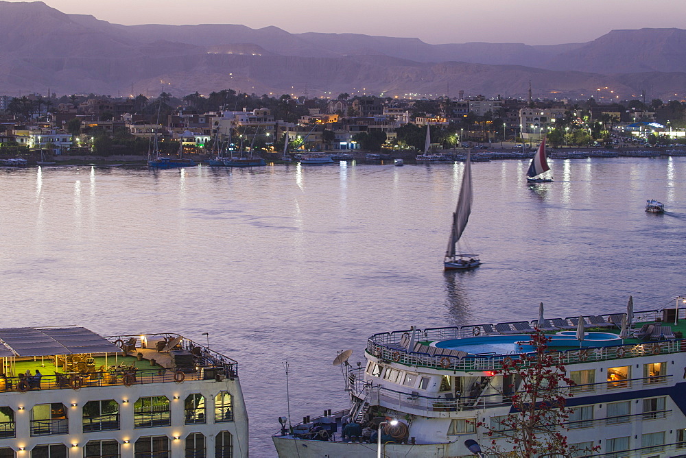 View of the Nile River, Luxor, Egypt, North Africa, Africa