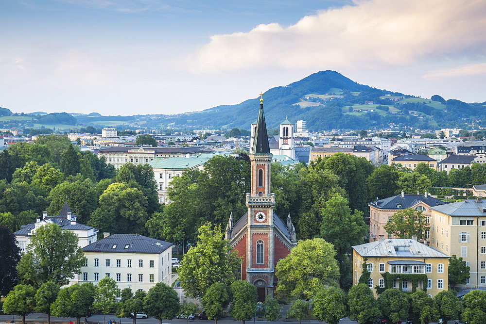 View of Protestant Church of Christ, Salzburg, Austria, Europe