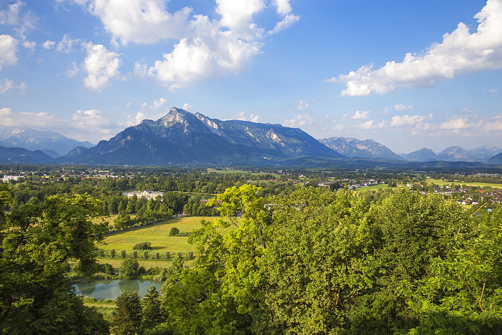 View towards Leopoldskron Palace, Salzburg, Austria, Europe