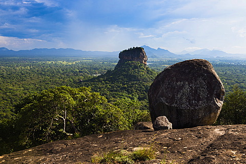 Sigiriya Rock Fortress, UNESCO World Heritage Site, seen from Pidurangala Rock, Sri Lanka, Asia