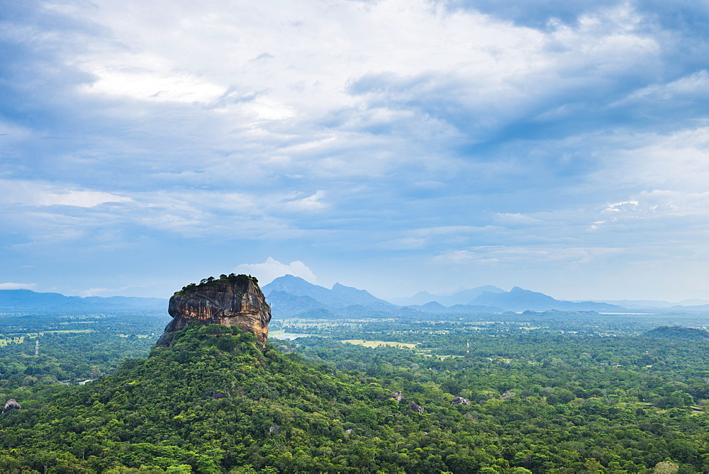 Sigiriya Rock Fortress, UNESCO World Heritage Site, seen from Pidurangala Rock, Sri Lanka, Asia