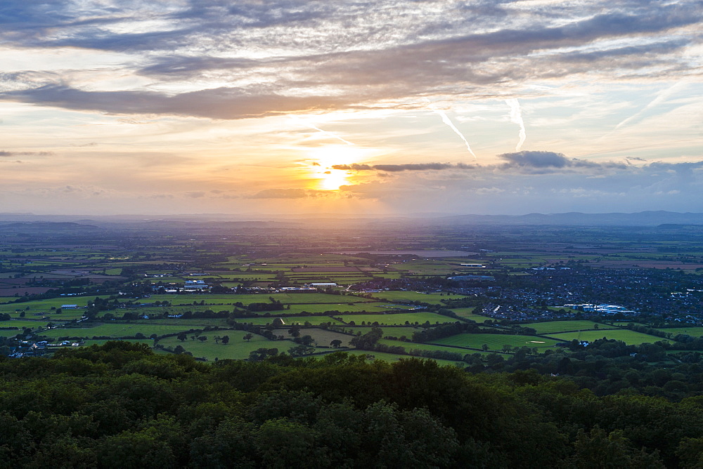 Severn Vale and Cleve Hill, part of the Cotswold Hill, Cheltenham, The Cotswolds, Gloucestershire, England, United Kingdom, Europe 