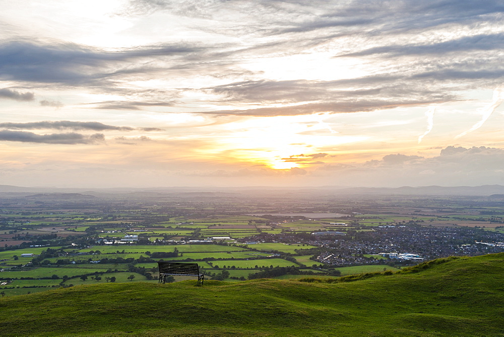 Severn Vale and Cleve Hill, part of the Cotswold Hill, Cheltenham, The Cotswolds, Gloucestershire, England, United Kingdom, Europe 