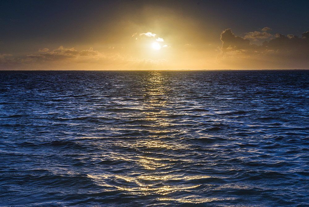 Sunrise on the tropical, pacific island of Rarotonga, Cook Islands, South Pacific, Pacific