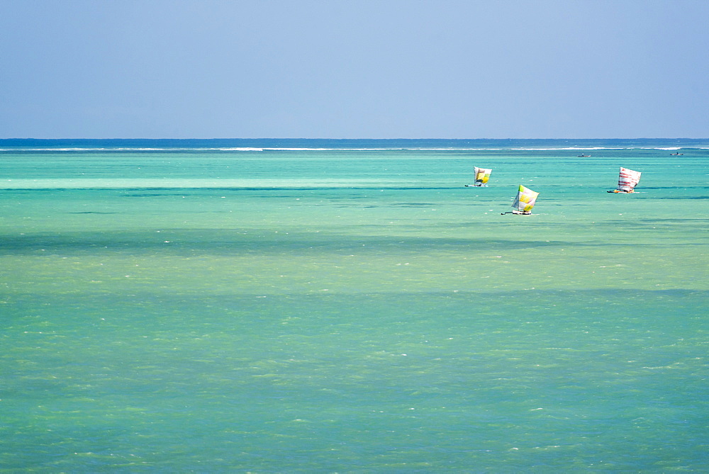 Pirogue, a traditional Madagascar sailing boat, Ifaty Beach, Madagascar, Africa