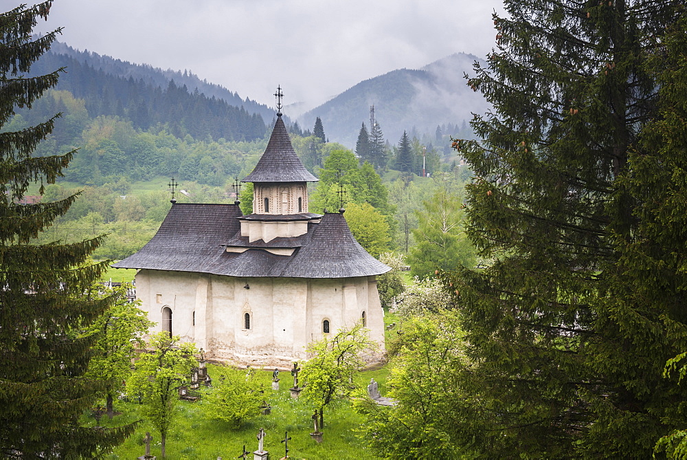 Sucevita Monastery, a Gothic church, one of the Painted Churches of Northern Moldavia, UNESCO World Heritage Site, Bukovina, Romania, Europe