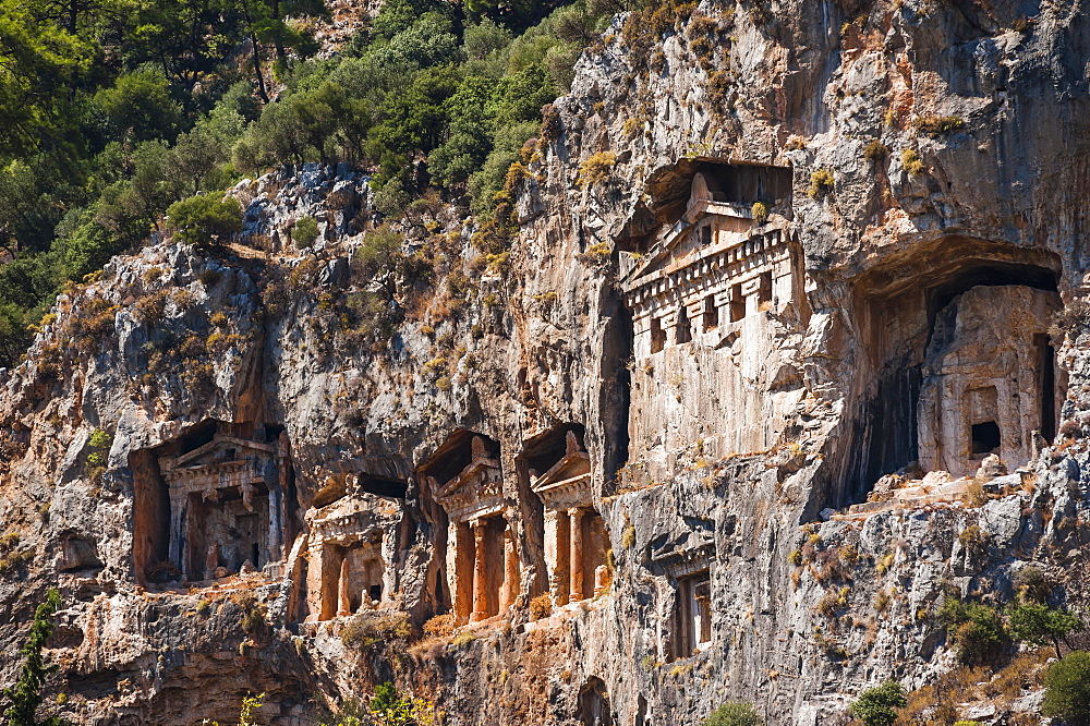 Lycian tombs, Dalyan, Mugla Province, Anatolia, Turkey, Asia Minor, Eurasia