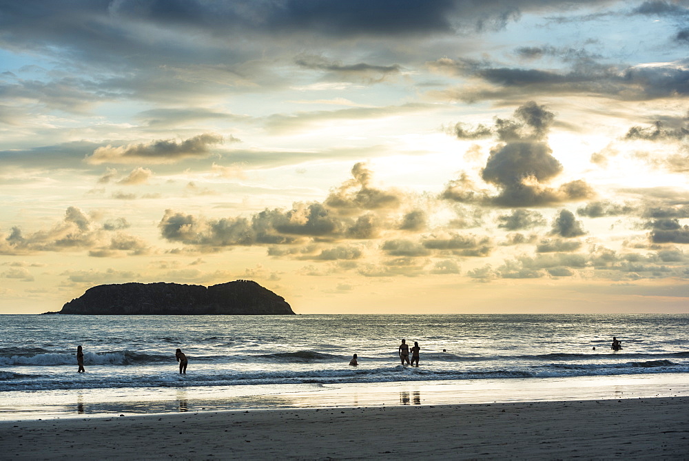 Playa Espadilla Beach at sunset, Manuel Antonio, Pacific Coast, Costa Rica, Central America