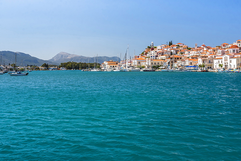 Poros Island port, Saronic Island, Aegean Coast, Greek Islands, Greece, Europe