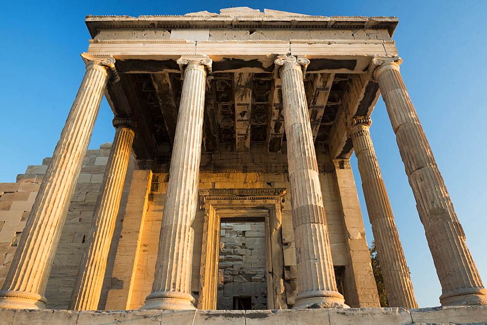 Acropolis at sunset, UNESCO World Heritage Site, Athens, Attica Region, Greece, Europe