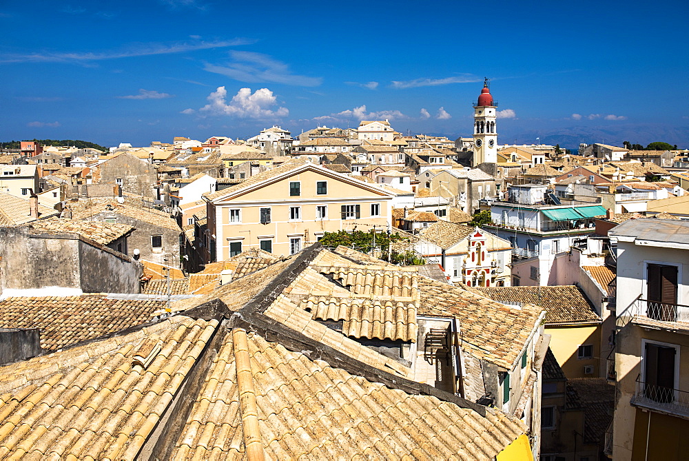 Cityscape of Corfu's old town in Greece, Europe