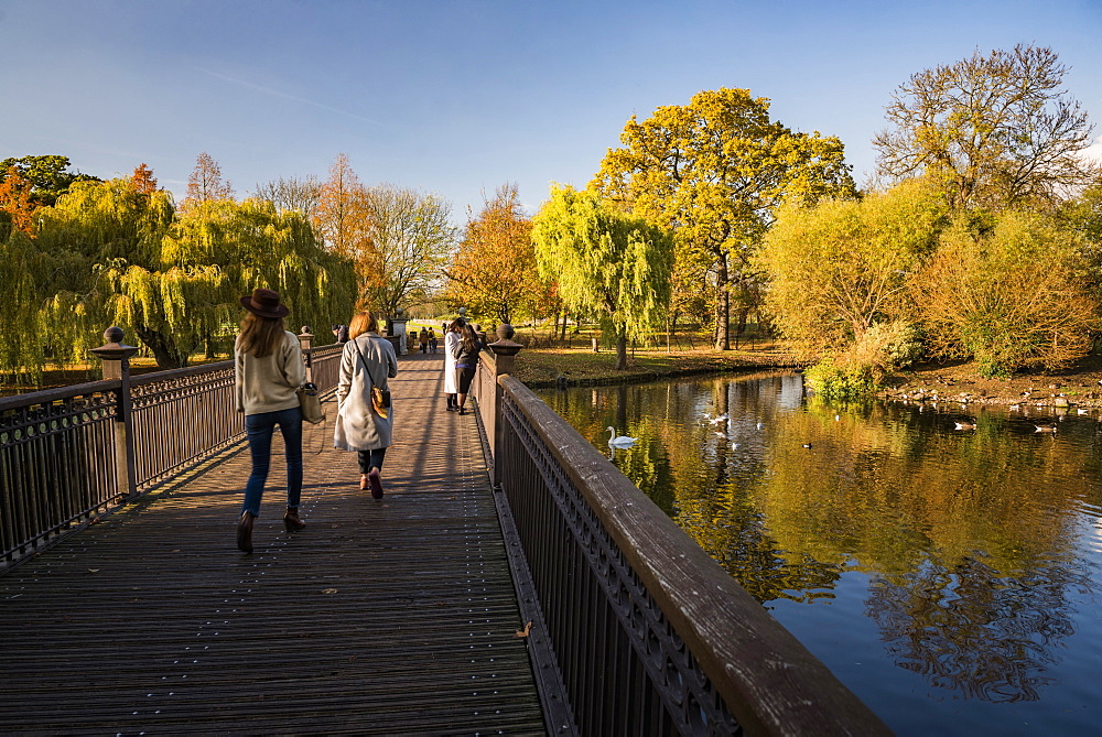 Autumn in Regents Park, one of the Royal Parks of London, England, United Kingdom, Europe