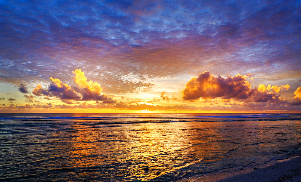 Sunset, West Island, Cocos (Keeling) Islands, Indian Ocean, Asia