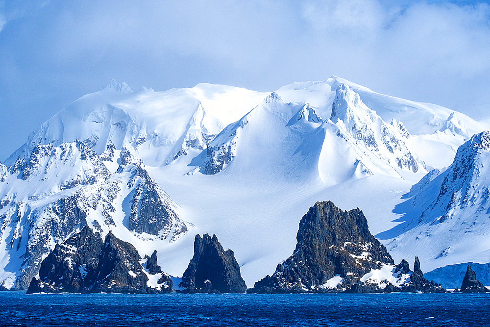 Landscape, snow covered South Shetland Islands, Antarctica, Polar Regions