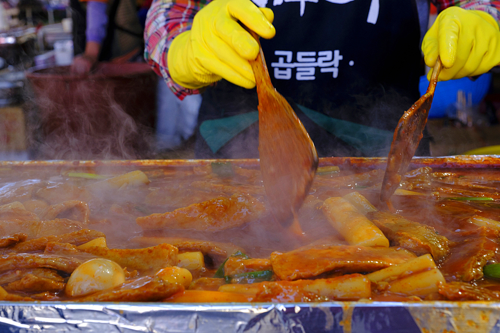 Kimchi, a traditional Korean dish of fermented vegetables, South Korea, Asia