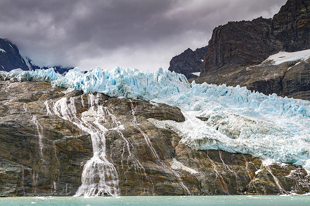 Views of the glaciers and mountains of Drygalski Fjord on the southeast side of South Georgia, Southern Ocean, Polar Regions