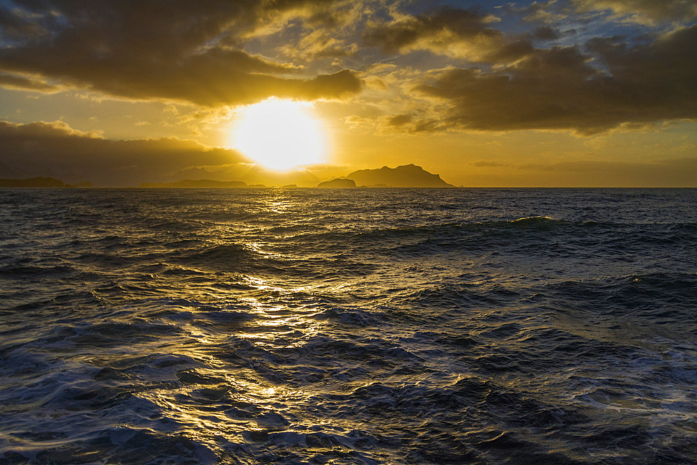 Sunrise in South Georgia, Southern Ocean, Polar Regions