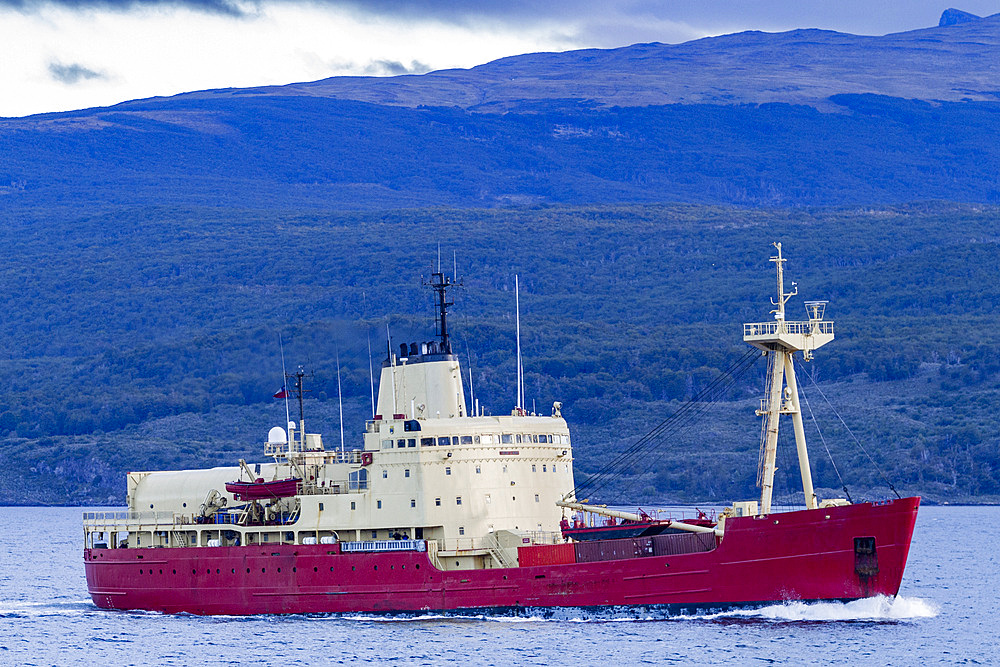 Argentine ship the Almirante Viel operating from Ushuaia, Argentina to the Antarctic Peninsula in Antarctica, Southern Ocean, Polar Regions