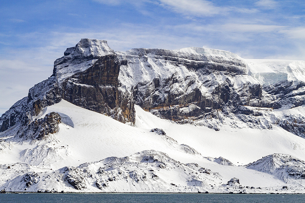 Views of the eastern side of the Antarctic Peninsula in the Weddell Sea, Antarctica.