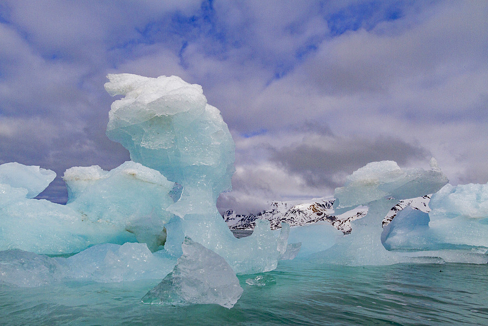 A view of Isfjorden (Ice fjord) on the western side of Spitsbergen Island in the Svalbard Archipelago, Norway.