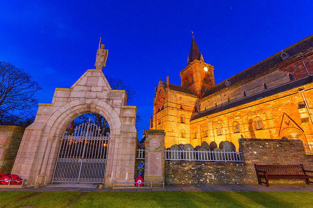 12th Century St. Magnus Cathedral in the town of Kirkwall, Orkney Islands, Scotland.