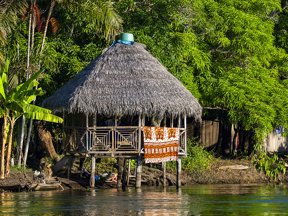 The second highest river level of the 21st century in a small village deep within the Pacaya Samiria Preserve, Peru.