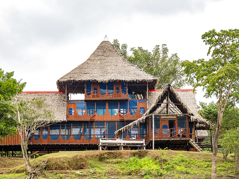 Ecotourism lodge deep within the Pacaya Samiria Preserve, Peru.