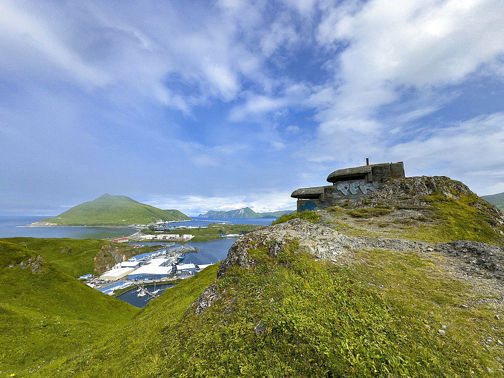 Remains of World War II bunker left unused in Dutch Harbor, Unalaska, Alaska.