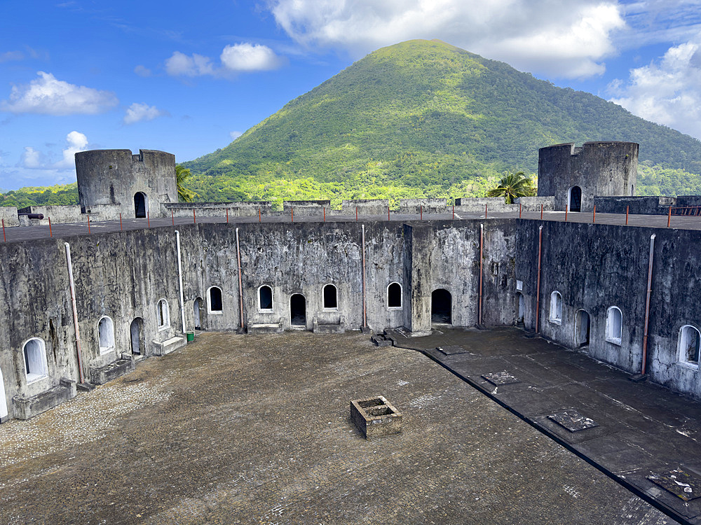 Fort Belgica, a 17th-century fort built on the island of Banda Neira to protect the nutmeg trade, Moluccas, Indonesia.