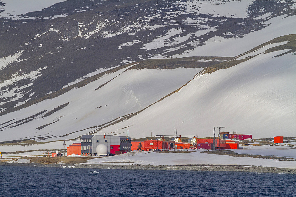 Views of the research station at King George Island, South Shetland Islands, Antarctica, Southern Ocean.